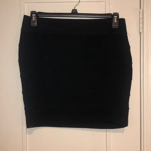 Body con black mini skirt